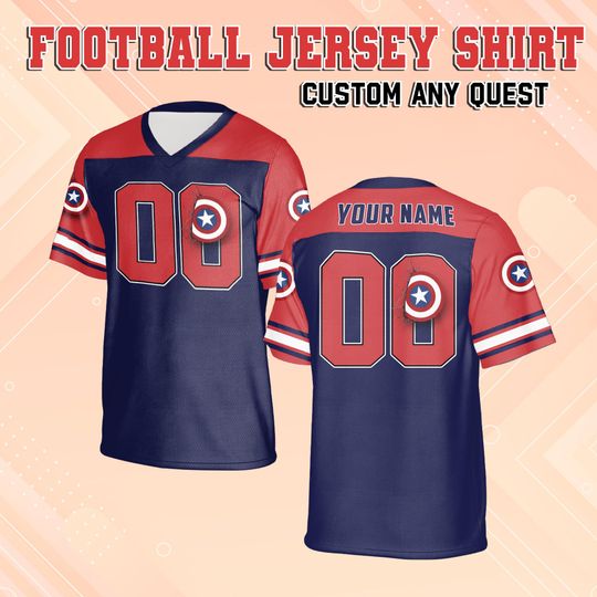 Custom Disney Marvel Avengers Football Jersey, Superhero Character Kid Youth Adult Football Team