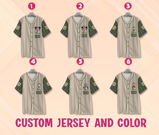 Custom Disney Mickey Mouse Safari Baseball Jersey Collection, Mickey Safari Shirt, Mickey Jersey, Mickey Safari Jersey, Animal Kingdom Shirt