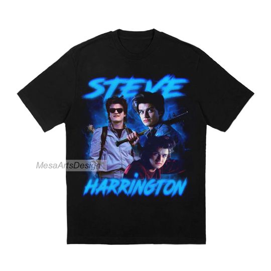 Steve Harrington Shirt, Steve Harrington Bootleg 90s Style Tee, Joe Keery Shirt