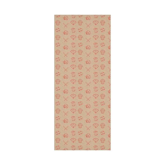 Baseball Wrapping Paper, Gift Wrap in Brown & Red