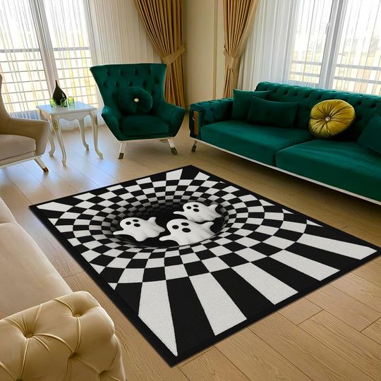 3D Printed Halloween Ghost Rug, Spooky Welcome Mat, Indoor Decor