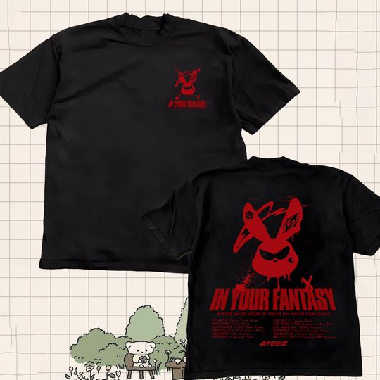 Ateez 2025 World Tour In You Fantasy Double Sided T-Shirt