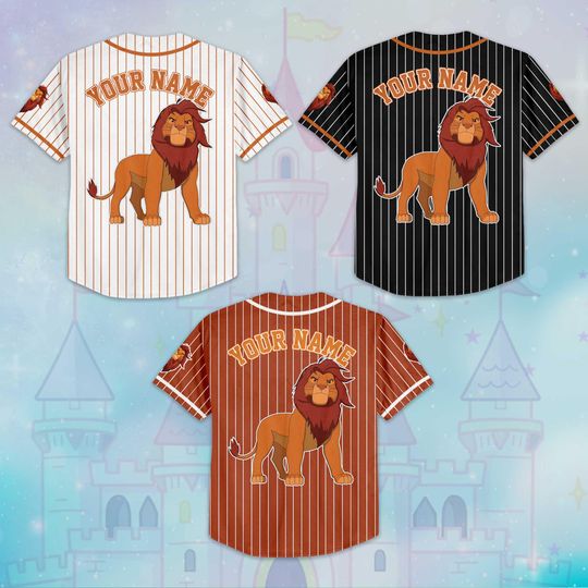 Personalized Mufasa The Lion King Baseball Jersey, Custom Mufasa Jersey Shirt, The Lion King Baseball Jersey, The Lion King Birthday Gift