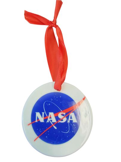 Personalized NASA Logo Ceramic Ornament - Space Christmas Decor