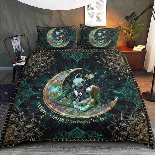 Jack Skellington And Sally couple Bedding Set