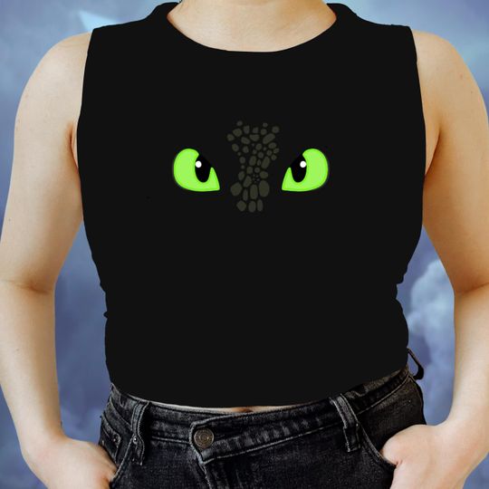 Toothless and Light Fury Crop Tank Top