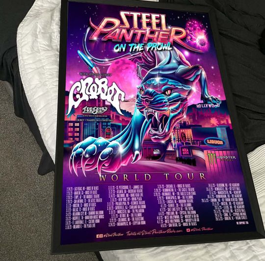 Steel Panther On The Prowl World Tour 2023 Poster