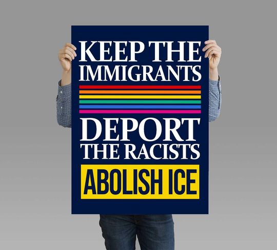 Resist Poster: Abolish Ice Political Protest Sign