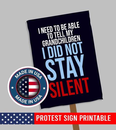 Resist Protest Sign Printable: No Kings in America Poster
