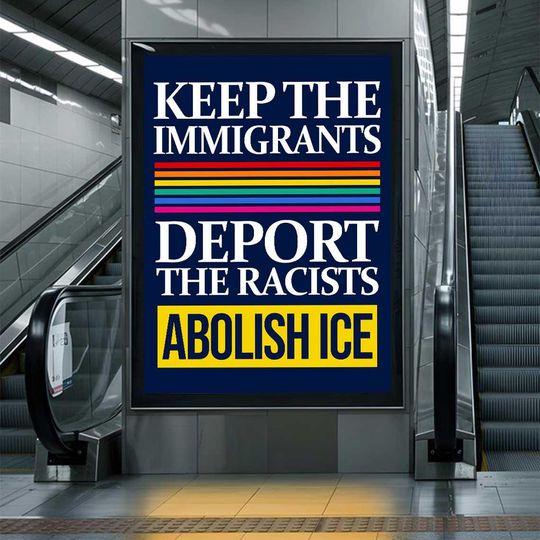 Resist Poster: Abolish Ice Political Protest Sign