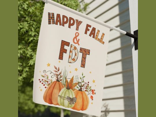 Happy Fall Anti-Trump Garden Flag | 2-Sided FDT Flag