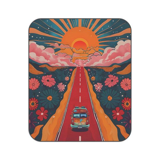 Vibrant Road Trip Picnic Mat :  Boho Camping Mat