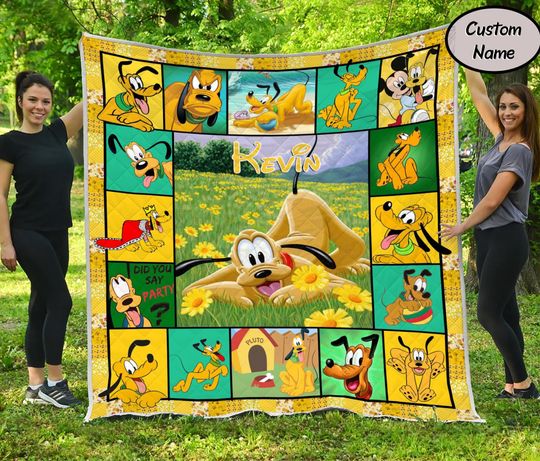 Personalized Pluto Dog Fleece Blanket for Home & Living