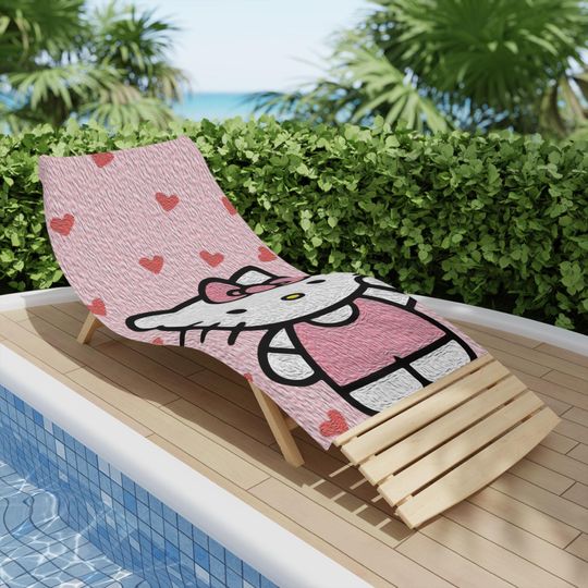 Hello Kitty Beach Towel,GF Gift,Towel,Fabric Towel