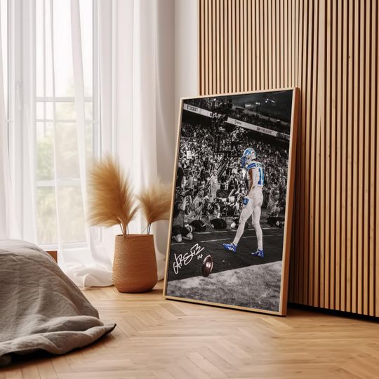 Amon-Ra St Brown Poster Signed Football Poster