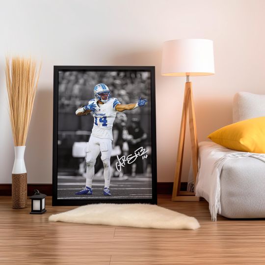 Amon-Ra St Brown Poster Signed Football Poster