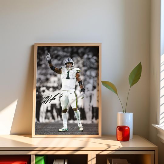Micah Parsons Poster, Signed Football Poster