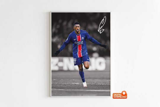 Ousmane Dembele Poster, Signed Football Poster