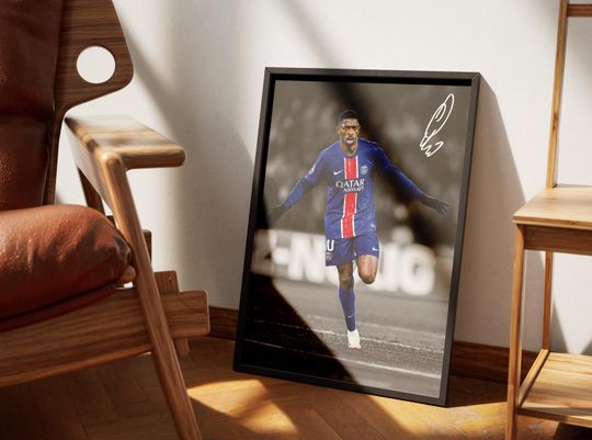 Ousmane Dembele Poster, Signed Football Poster