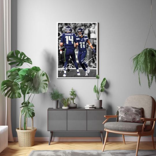 Jaxon Smith-Njigba Poster, Sam Darnold Poster, Signed Football Poster