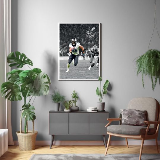 Saquon Barkley Poster,  Signed Football Poster