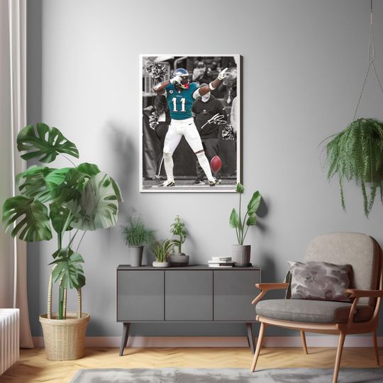 AJ Brown Poster,  Signed Football Poster
