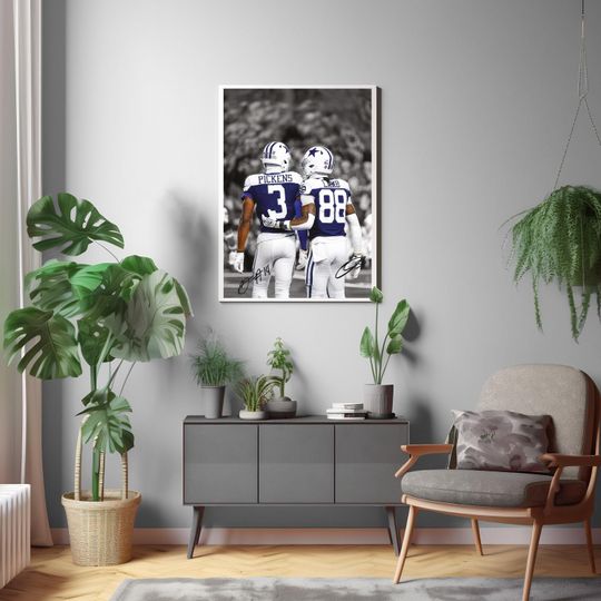 CeeDee Lamb Poster, George Pickens Poster, Signed Football Poster