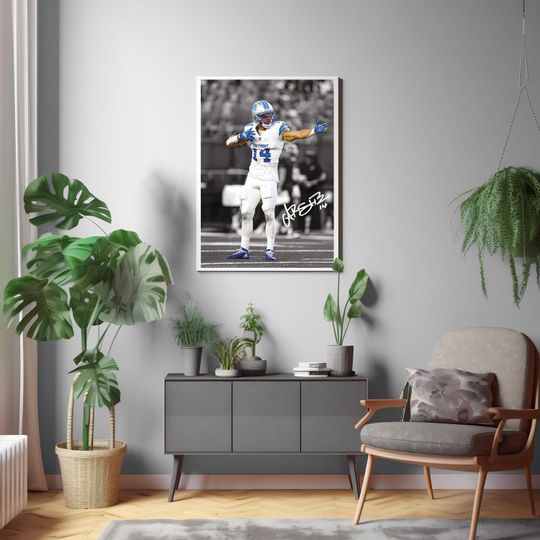 Amon-Ra St Brown Poster Signed Football Poster