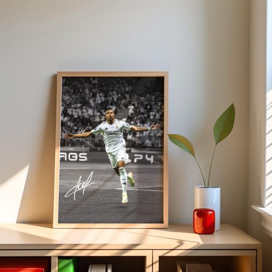 Kylian Mbappe Poster Signed Football Poster