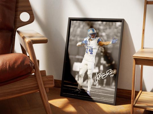 Amon-Ra St Brown Poster Signed Football Poster