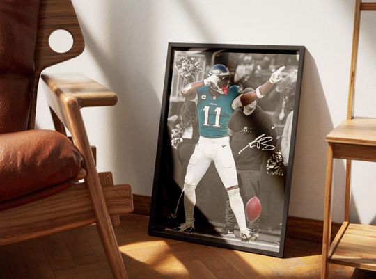 AJ Brown Poster,  Signed Football Poster