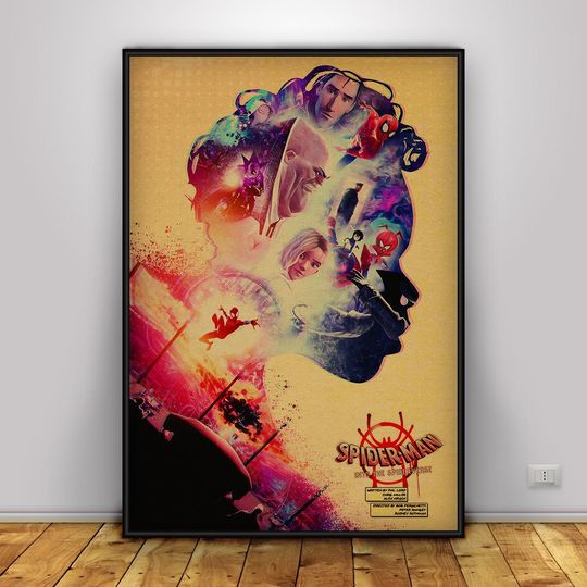 Spider-Man Into the Spider-Verse Poster | Miles Morales Wall Art | Home Decor | Kraft Paper Print | Movie Poster