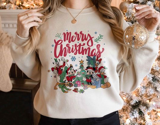 Vintage Disney Merry Christmas Sweatshirt