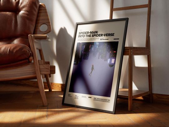 Spider-Man Into the Spider-Verse Poster, Miles Morales Wall Decor, Marvel Vertical Poster