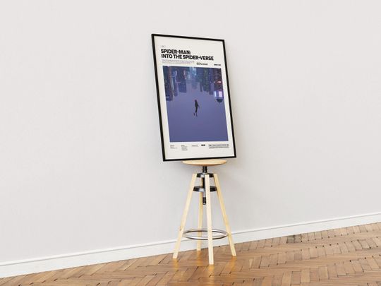 Spider-Man Into the Spider-Verse Poster, Miles Morales Wall Decor, Marvel Vertical Poster