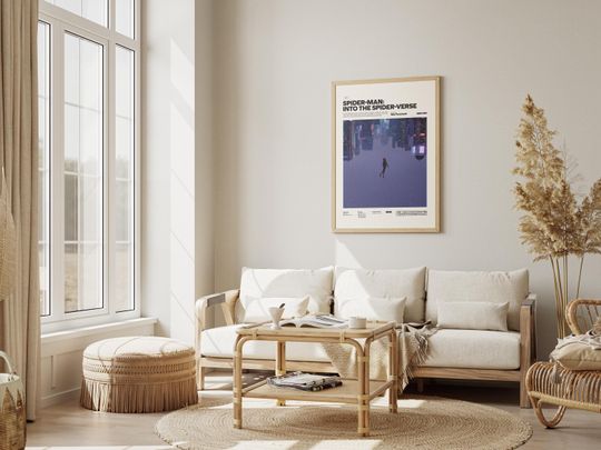 Spider-Man Into the Spider-Verse Poster, Miles Morales Wall Decor, Marvel Vertical Poster