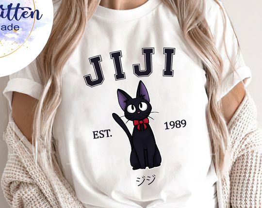 Jiji Cat Shirt, Studio Ghibli Shirt, Miyazaki World Shirt, Totoro Shirt