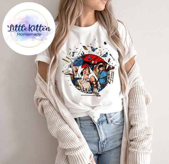 Mononoke Princess Shirt, Studio Ghibli Shirt