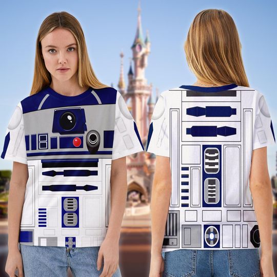 R2- D2 Robot Starwars Galaxy Edge's Characters Costume Men 3D Shirt