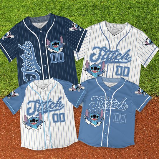 Custom Disney Lilo and Stitch Jersey, Stitch Baseball Jersey