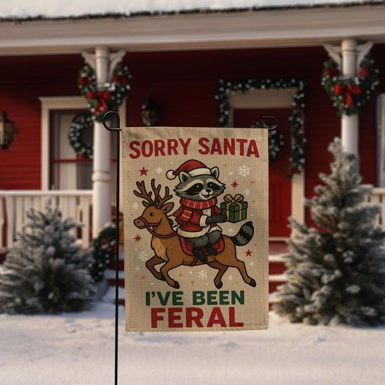 Funny Christmas Garden Flag