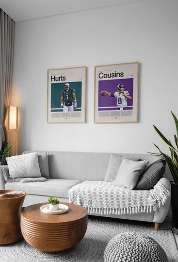 Jalen Hurts Poster, football Poster, Sports Poster, Modern Sports Art, football Gifts, Super Bowl Poster, American Football Poster