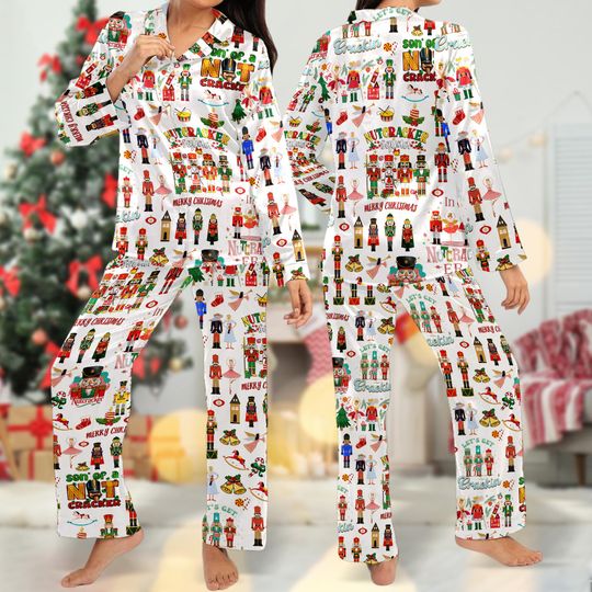 Nutcracker Christmas Pajamas Set, Nutcracker Ballet Holiday Pajamas, Nutcracker Pajamas Pants