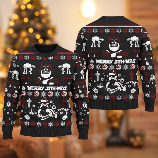 Star Wars Christmas Ugly Sweater, Merry Sith-Mas Sweatshirt, Darth Vader Xmas Shirt, Galaxy's Edge Shirt, Christmas Gift For Men Women