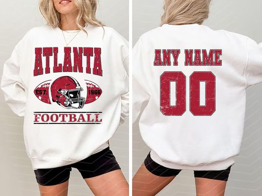 Custom Atlanta Football Sweatshirts, Gift for Football Fan