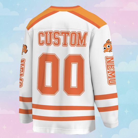 Personalized Finding Nemo Hockey Jersey, Custom Finding Nemo Jersey