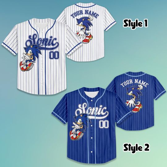 Custom The Hedgehog Sonic Baseball Jersey, Personalized Disney Sonic Baseball Jersey, The Hedgehog Sonic Jersey Outfit