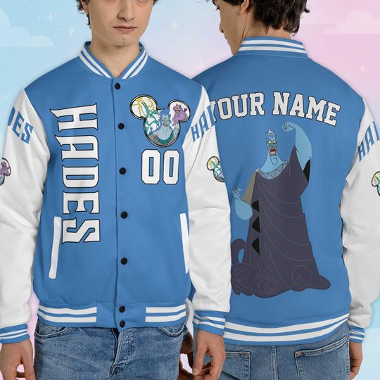 Personalized Hades Varsity Jacket, Villain Baseball Outfit