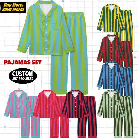 Block Print Cotton Pajama Set: Boho Loungewear with Pouch