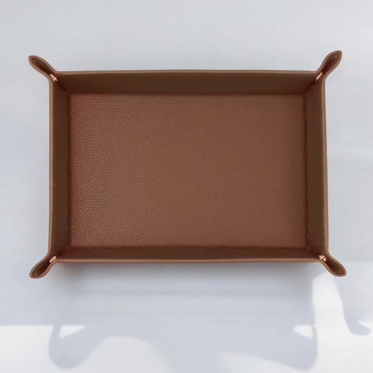 Personalized Leather Valet Tray  Custom Initials Monogram  Catchall Tray